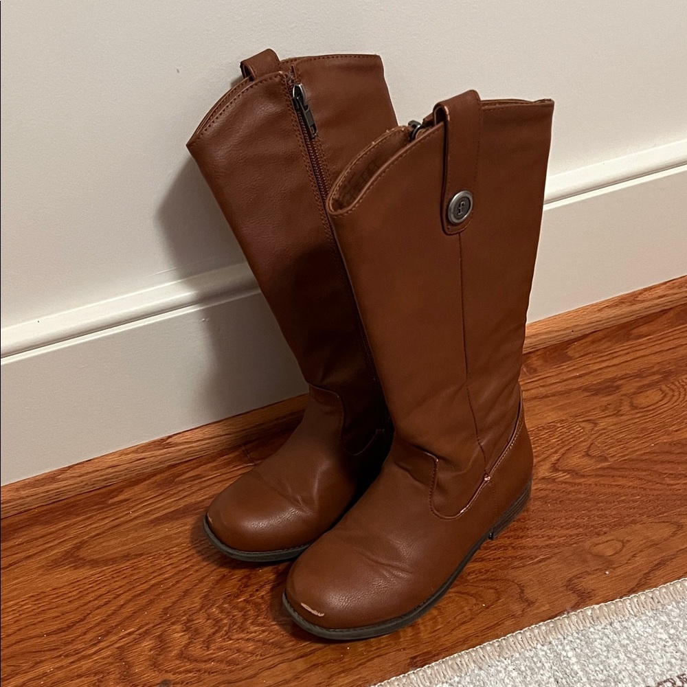 FRYE AND CO. Kids Tan Leather Boots
